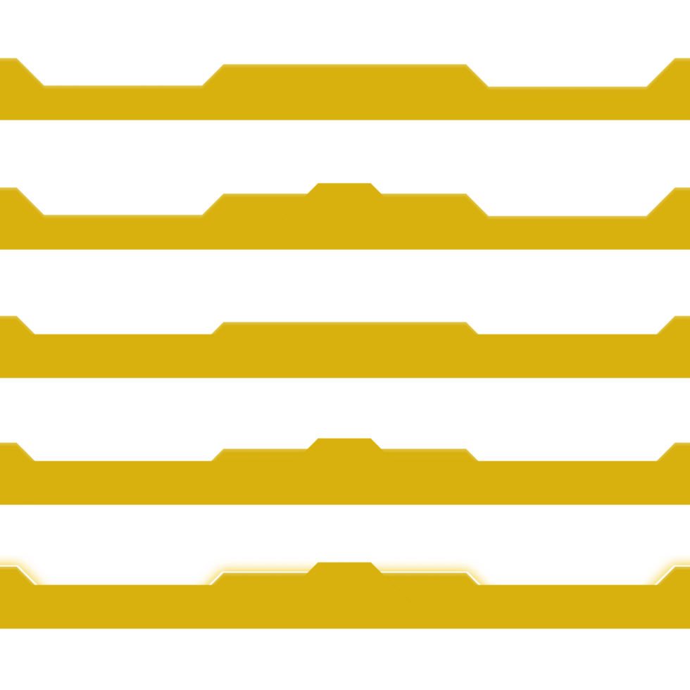 Futuristic plates for text. Iron footnote headings on modern computers. Information panels. PNG illustration. Sets Of Footer. Gold footer.