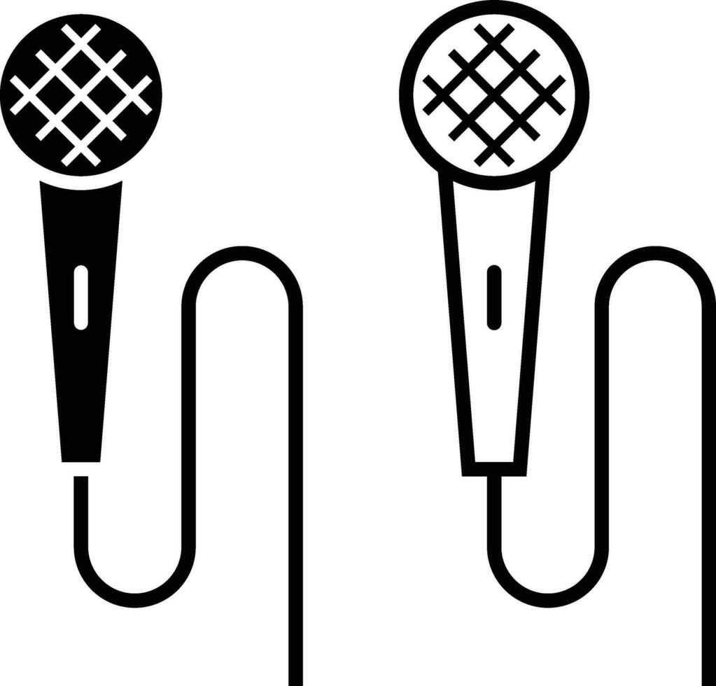 Singing Microphone, Mic Sing Icon vector