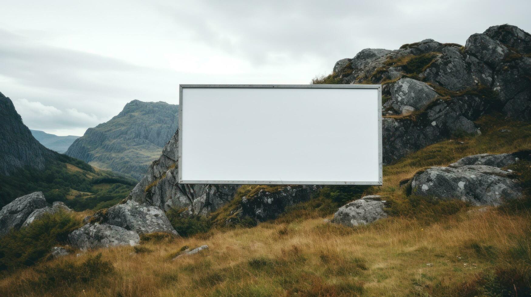 Empty billboard mockup photo