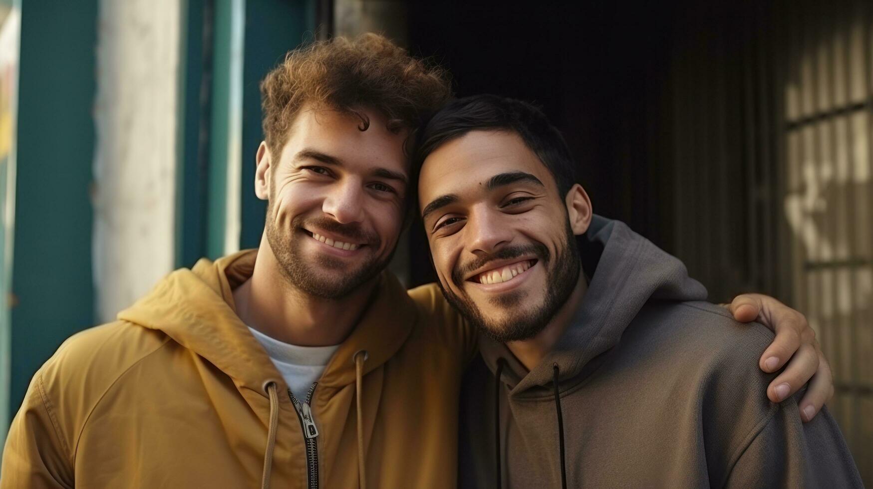 Two men like the best friends photo