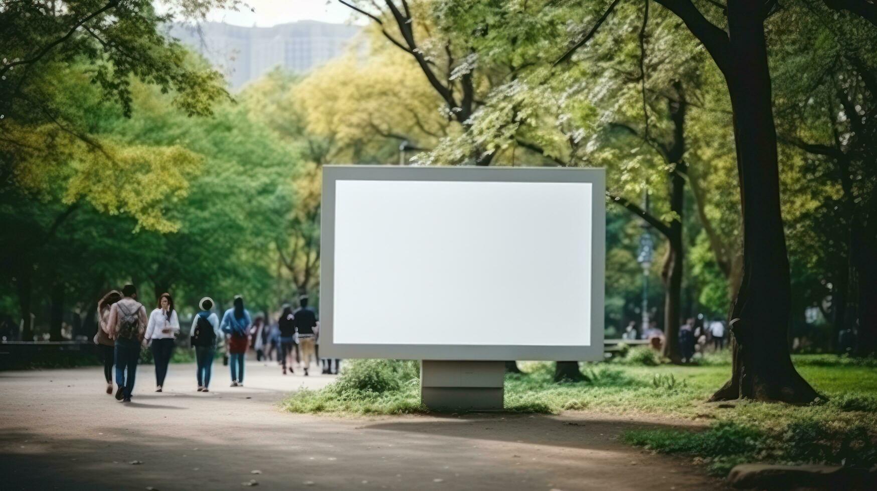 Empty billboard mockup photo