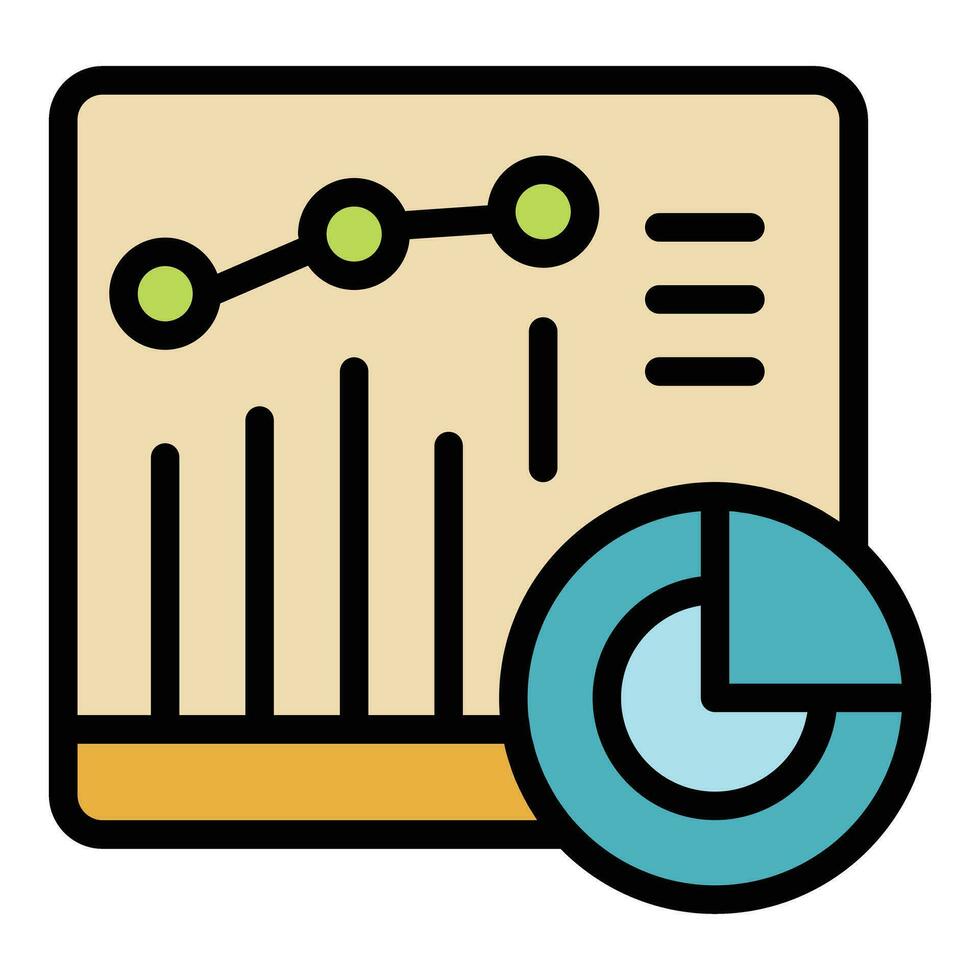 Stroke data icon vector flat