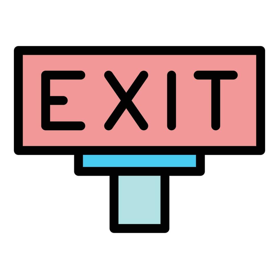 Parking exit icon vector flat