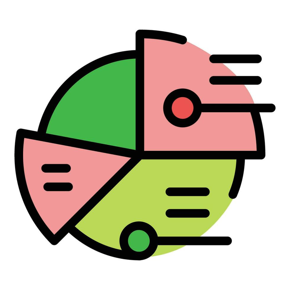 Dashboard data icon vector flat