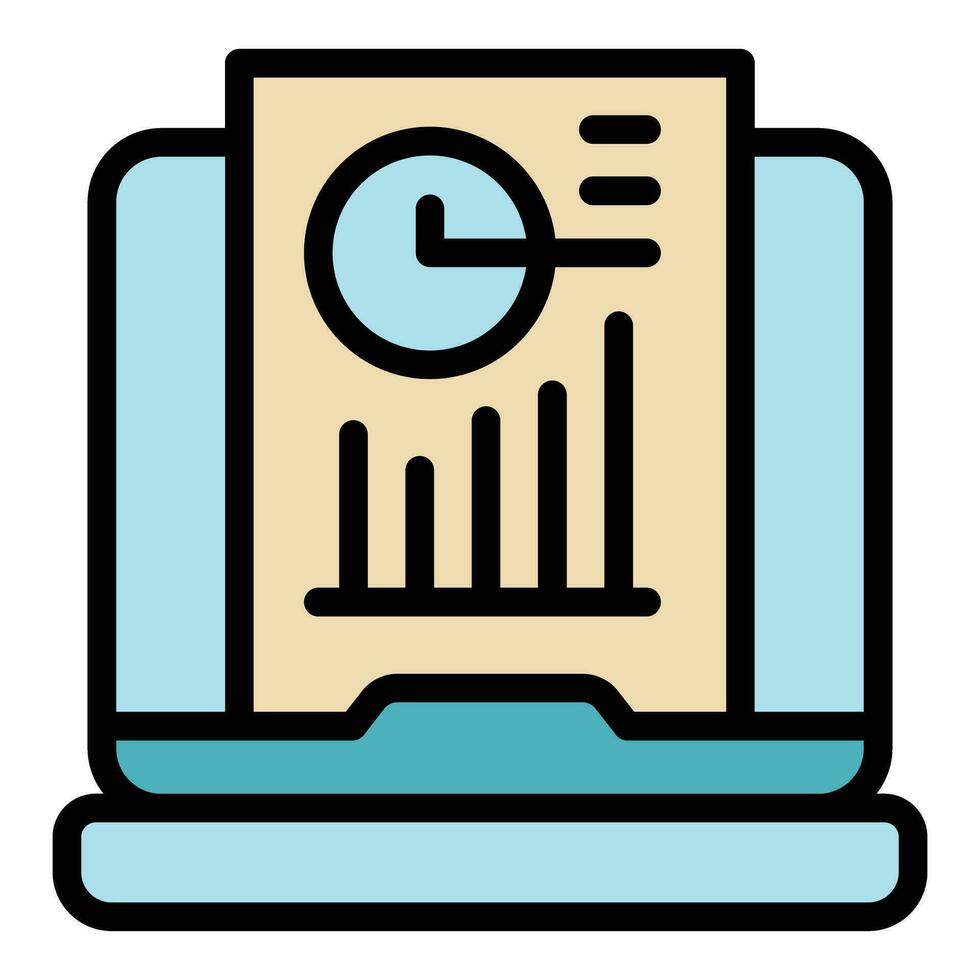 Report data icon vector flat