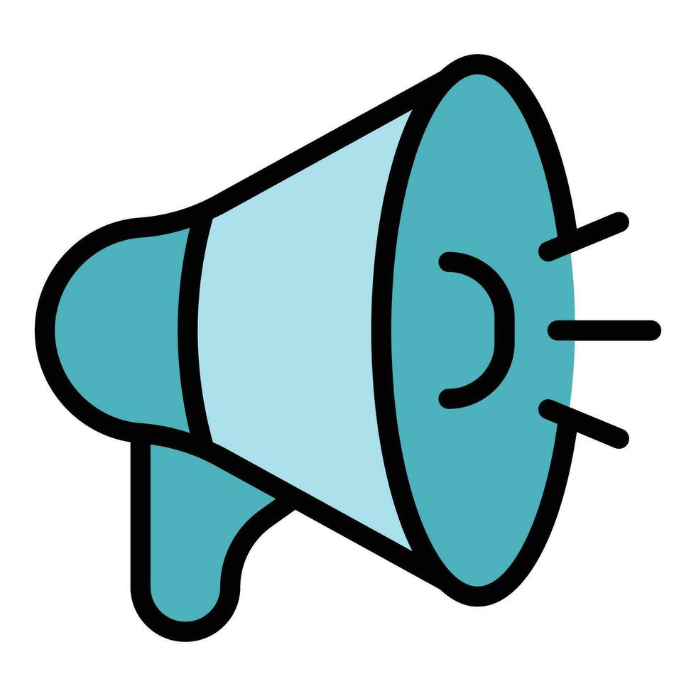 Megaphone conference icon vector flat