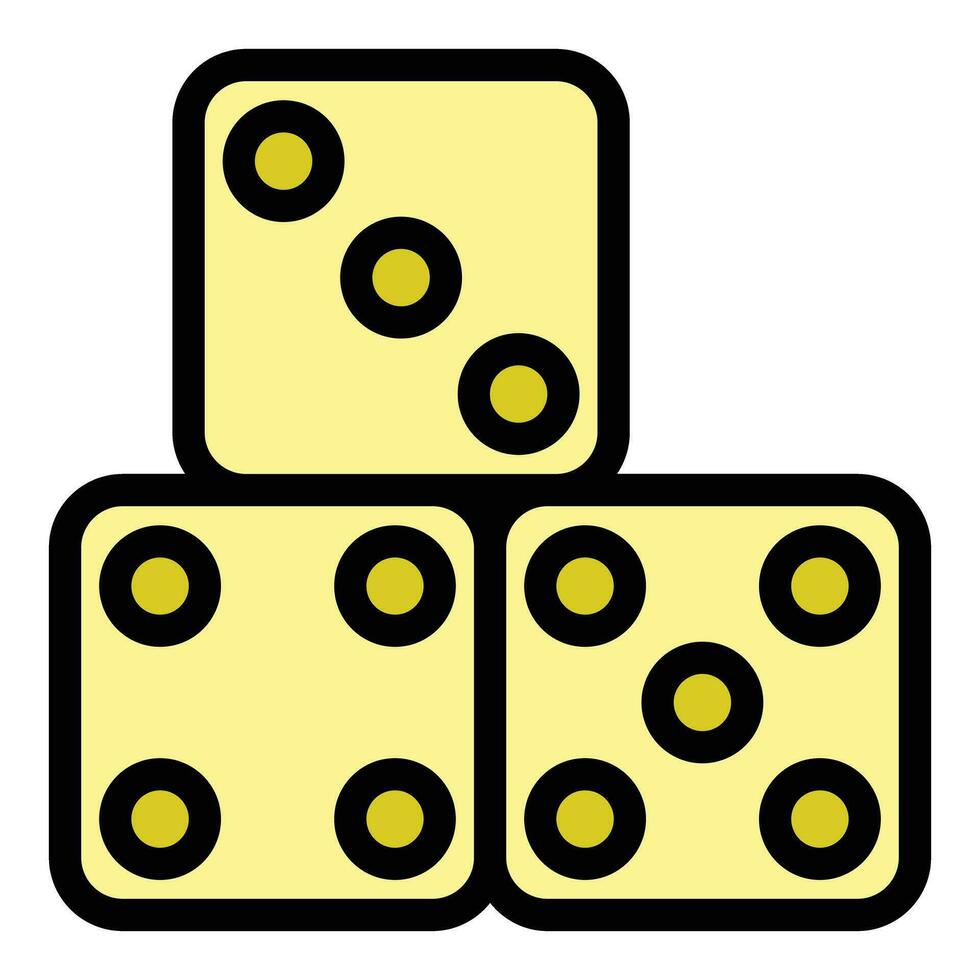 Casino dices icon vector flat