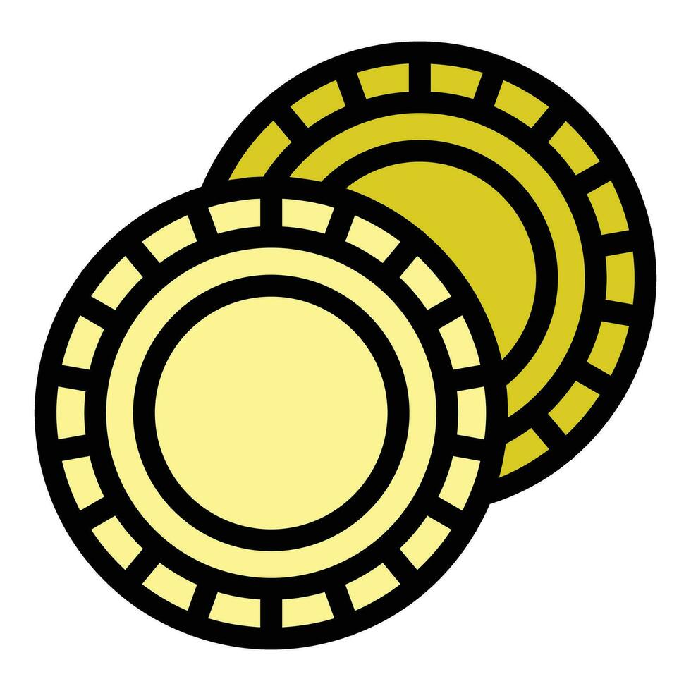 Casino chips icon vector flat