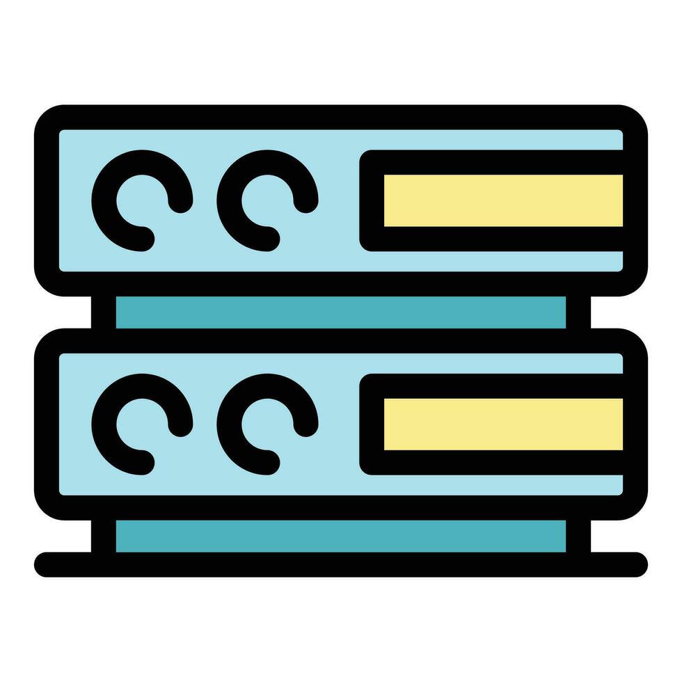 Server shop icon vector flat