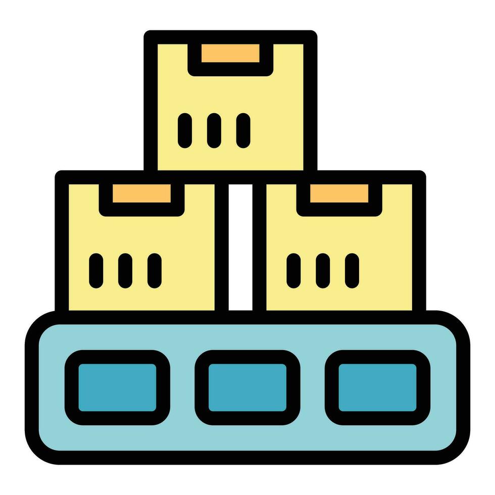 Stock inventory icon vector flat