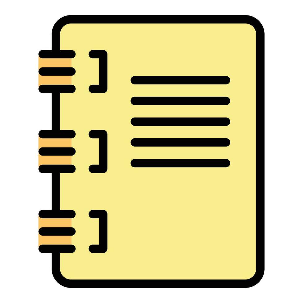 Case study notebook icon vector flat
