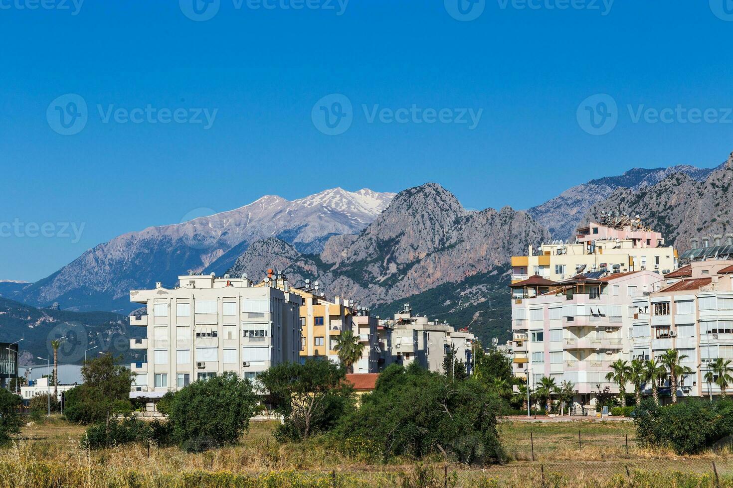 Village near the mountains photo