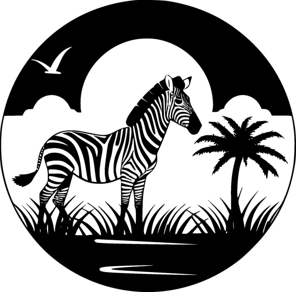 Safari - Minimalist and Flat Logo - Vector illustration