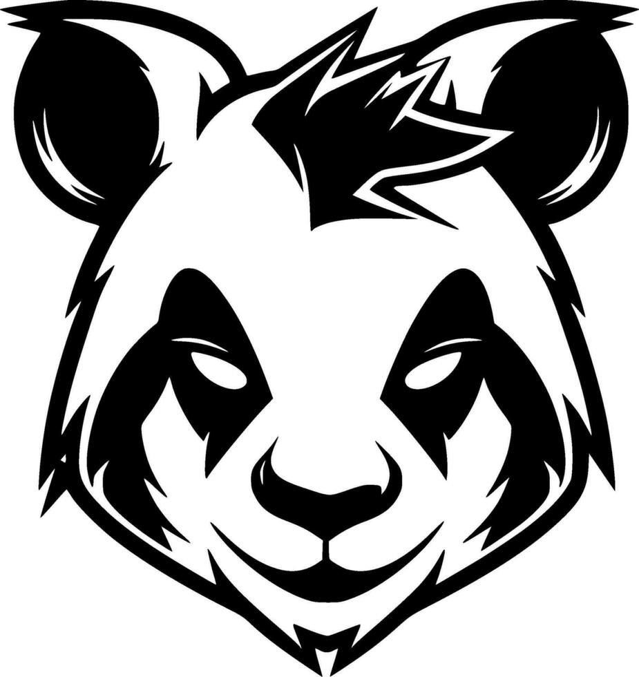 Panda, Minimalist and Simple Silhouette - Vector illustration