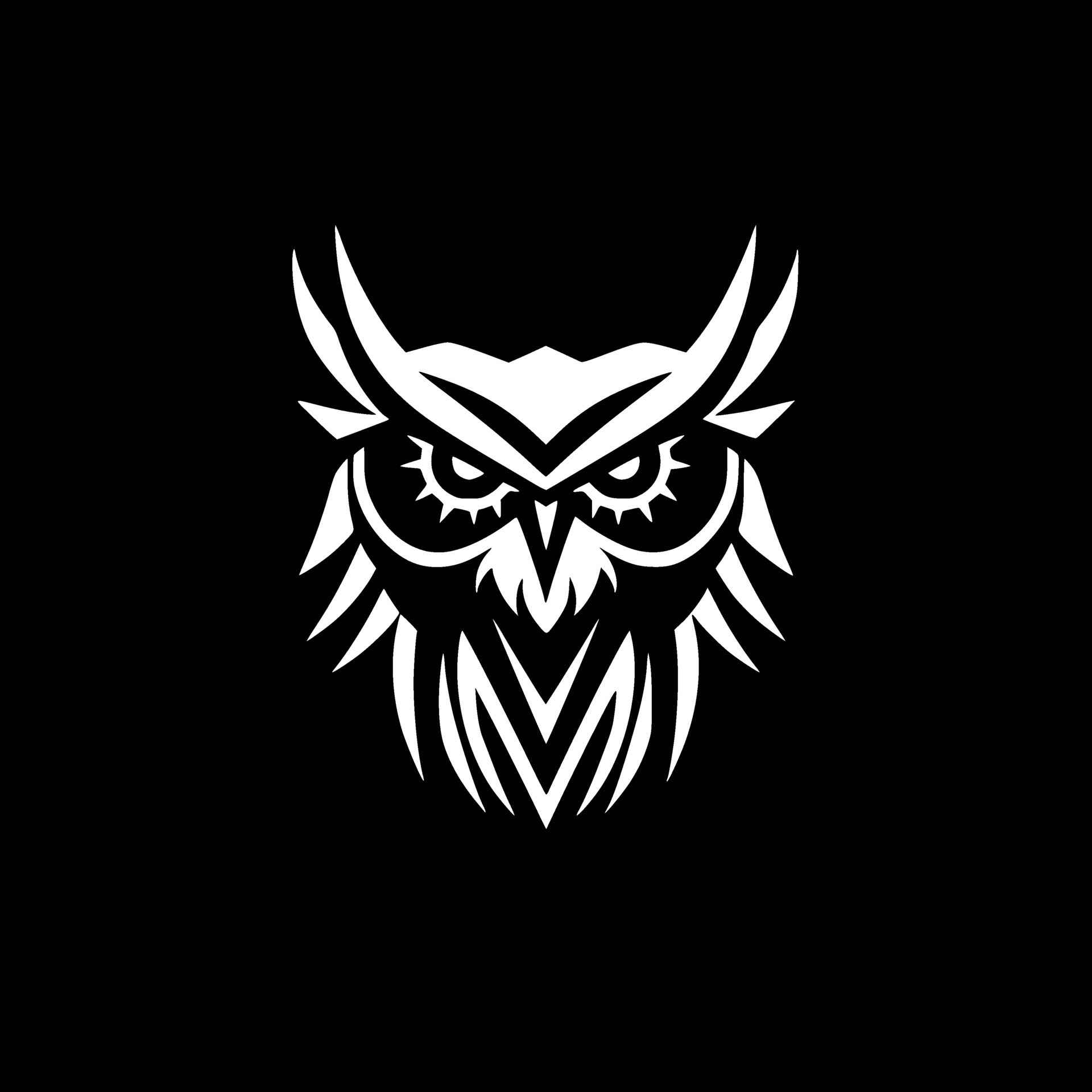 Owl, Black and White Vector illustration 27300780 Vector Art at Vecteezy