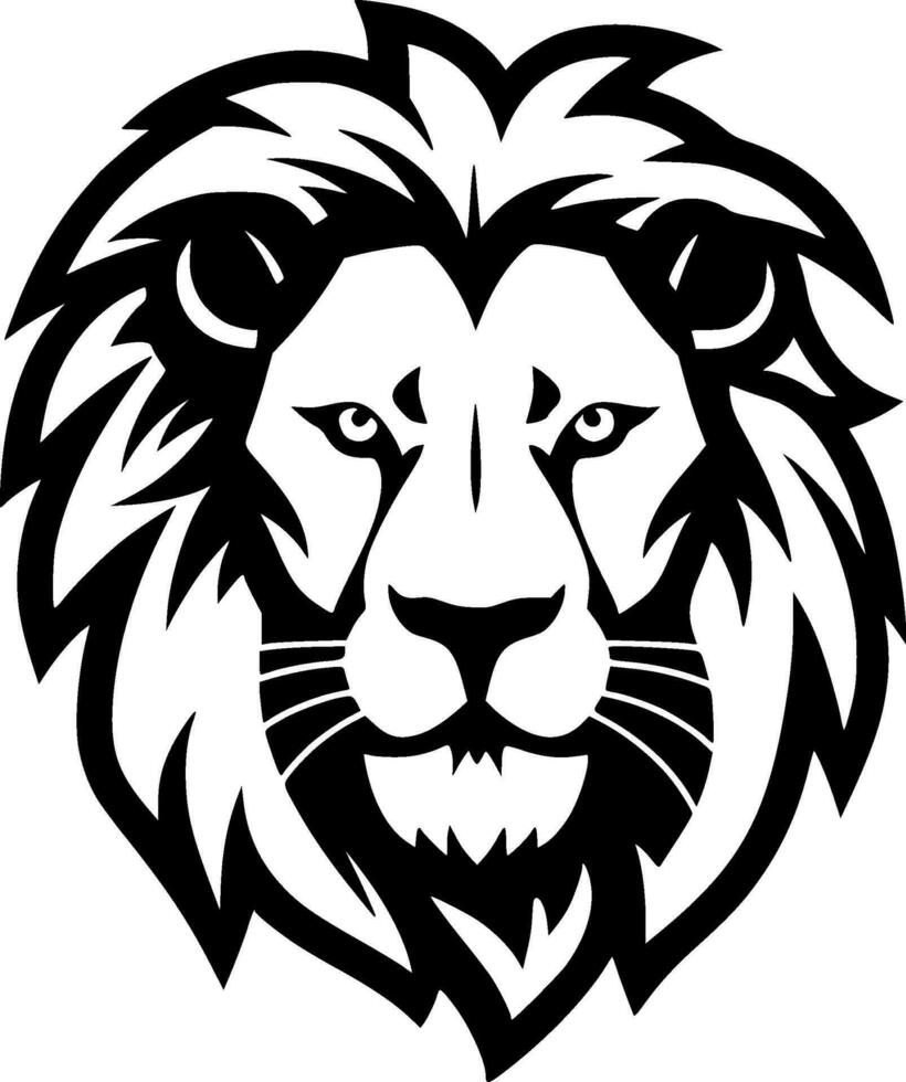 Lion, Minimalist and Simple Silhouette - Vector illustration