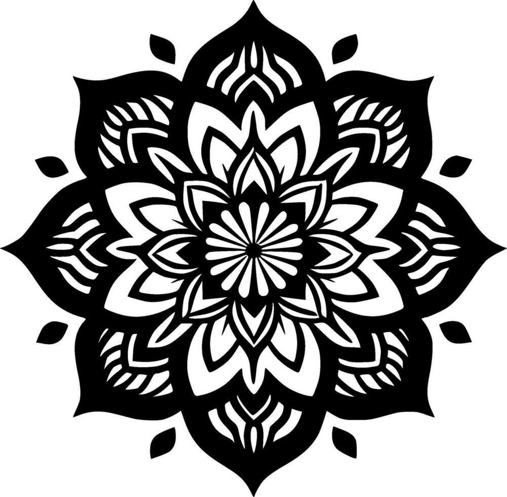 Mandala, Minimalist and Simple Silhouette - Vector illustration