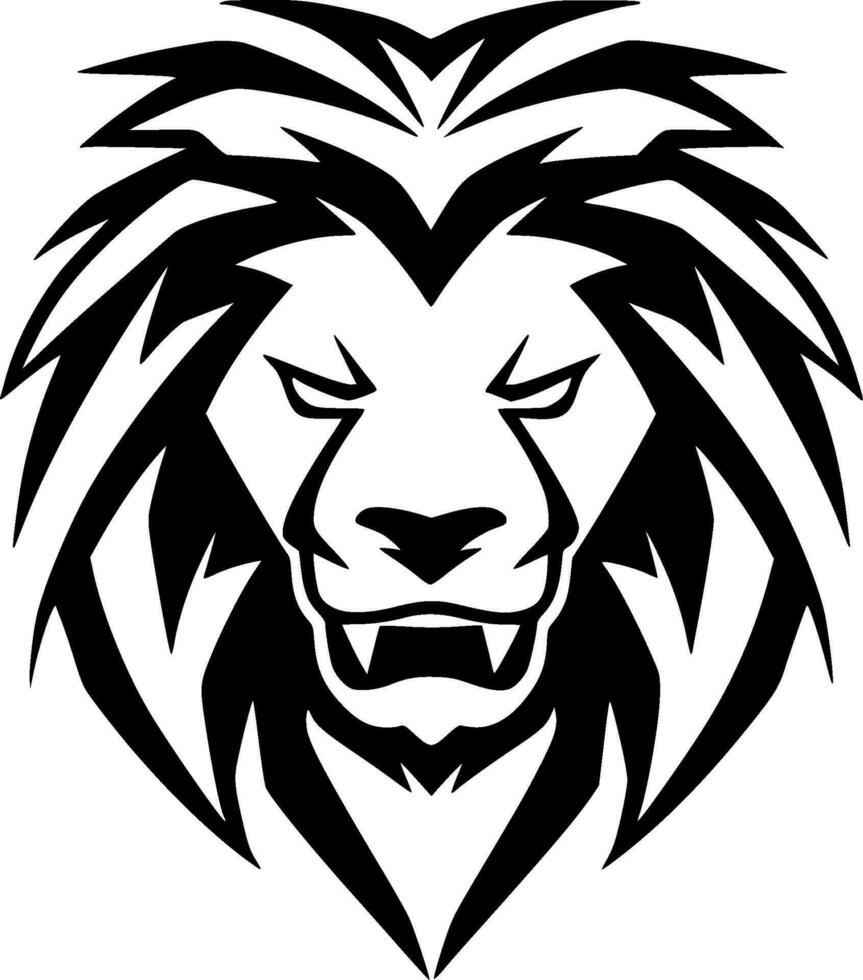 Lion, Minimalist and Simple Silhouette - Vector illustration