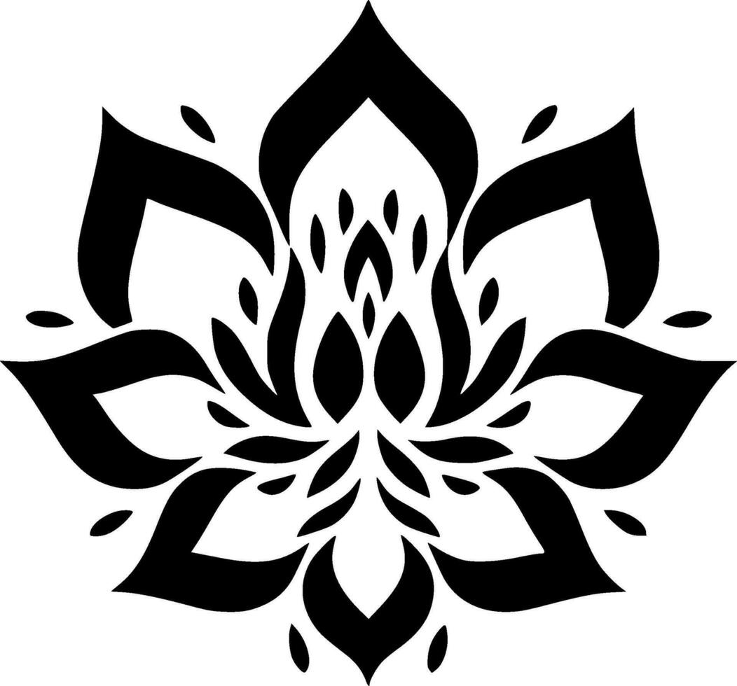 Mandala, Minimalist and Simple Silhouette - Vector illustration