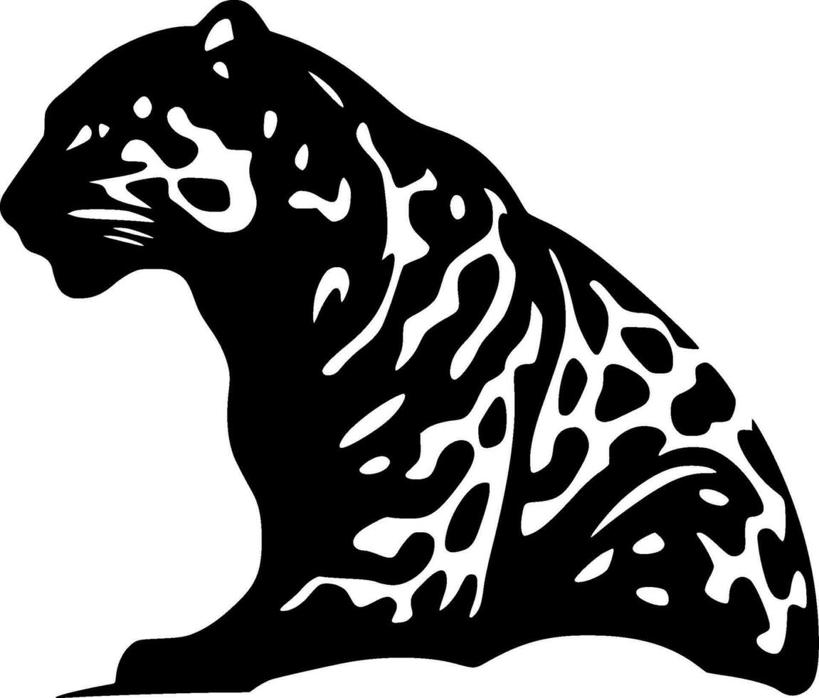 leopardo, minimalista y sencillo silueta - vector ilustración