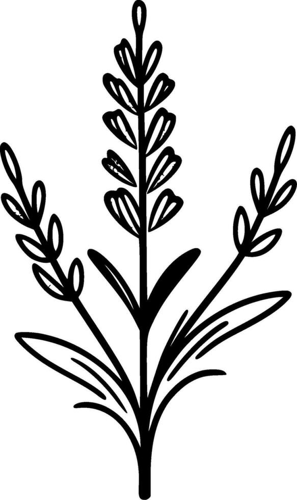 lavanda, minimalista y sencillo silueta - vector ilustración