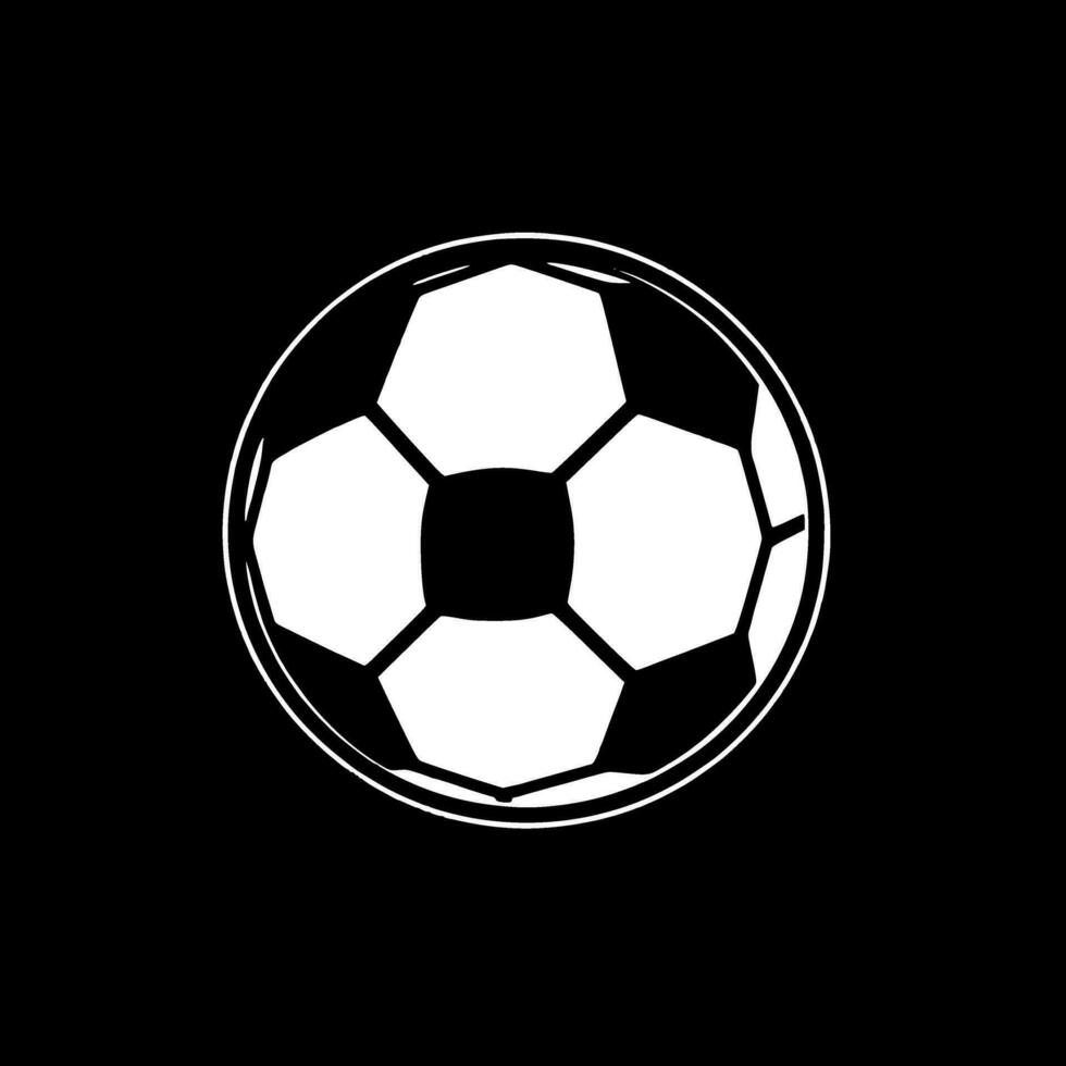 fútbol, negro y blanco vector ilustración