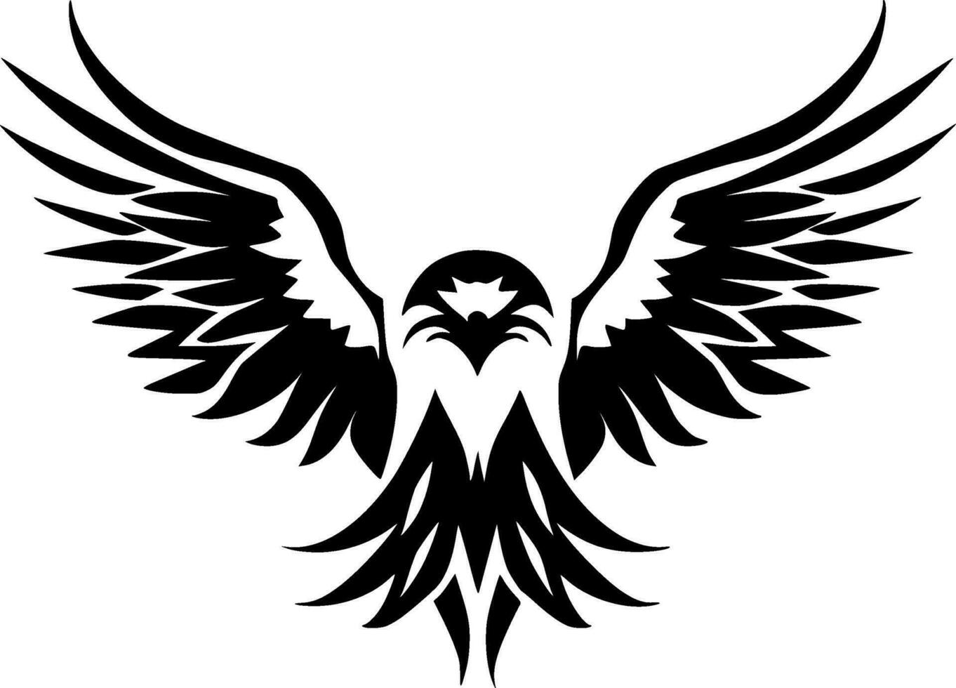 Eagle, Minimalist and Simple Silhouette - Vector illustration