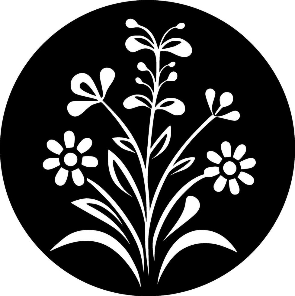 floral - minimalista y plano logo - vector ilustración