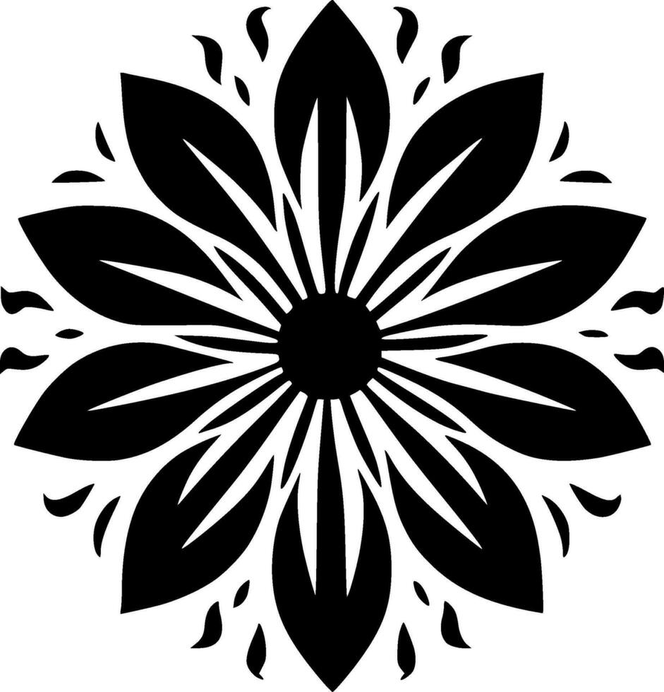 flor - minimalista y plano logo - vector ilustración