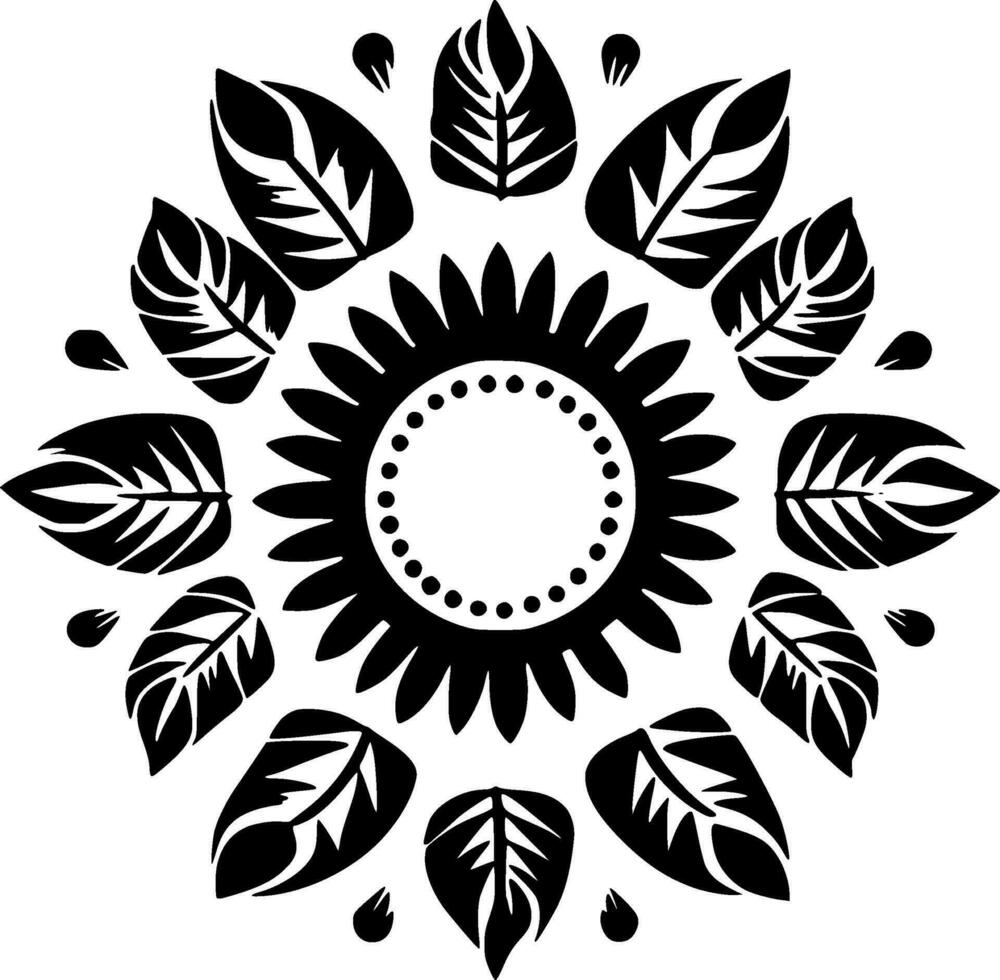 boho, negro y blanco vector ilustración