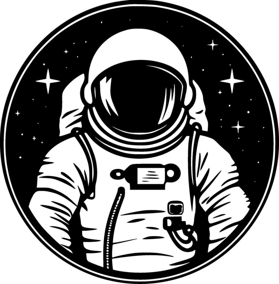 Astronaut, Minimalist and Simple Silhouette - Vector illustration