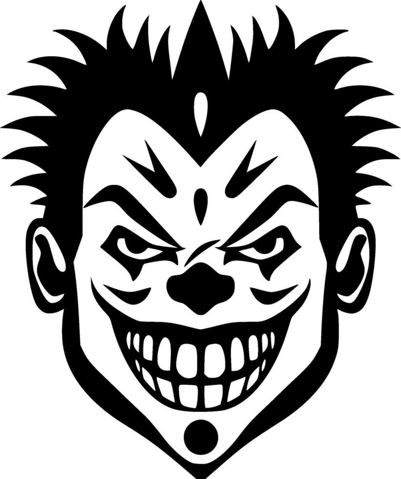 Clown, Minimalist and Simple Silhouette - Vector illustration