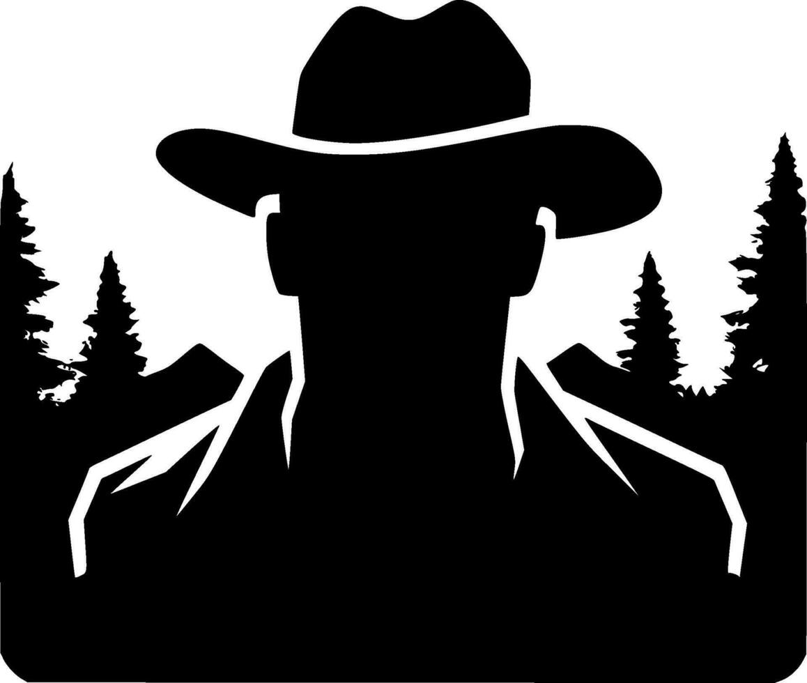 Western, Minimalist and Simple Silhouette - Vector illustration