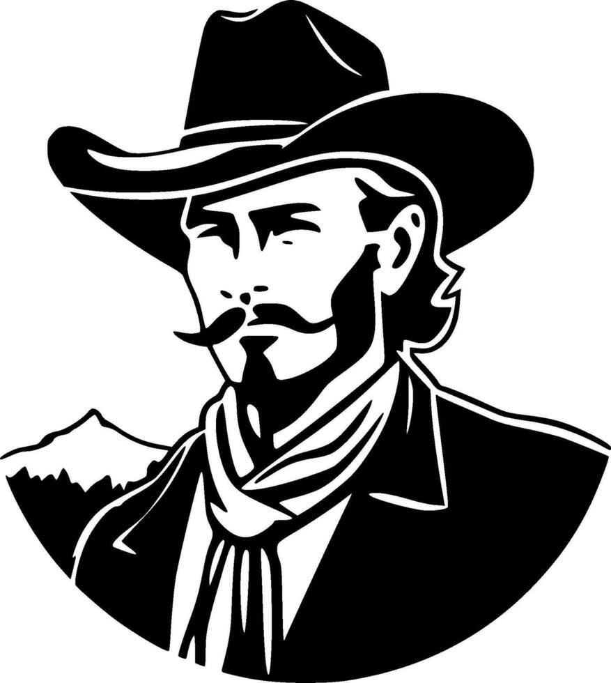 Western - Minimalist and Flat Logo - Vector illustration