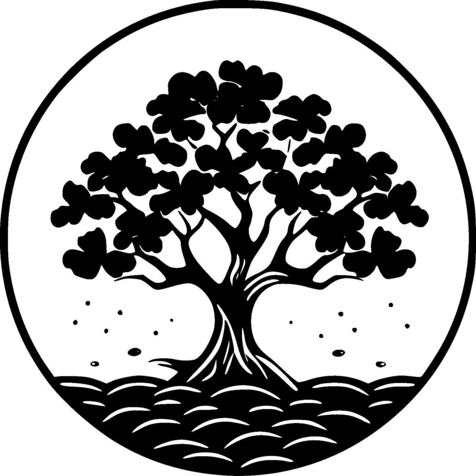 Tree - Minimalist and Flat Logo - Vector illustration