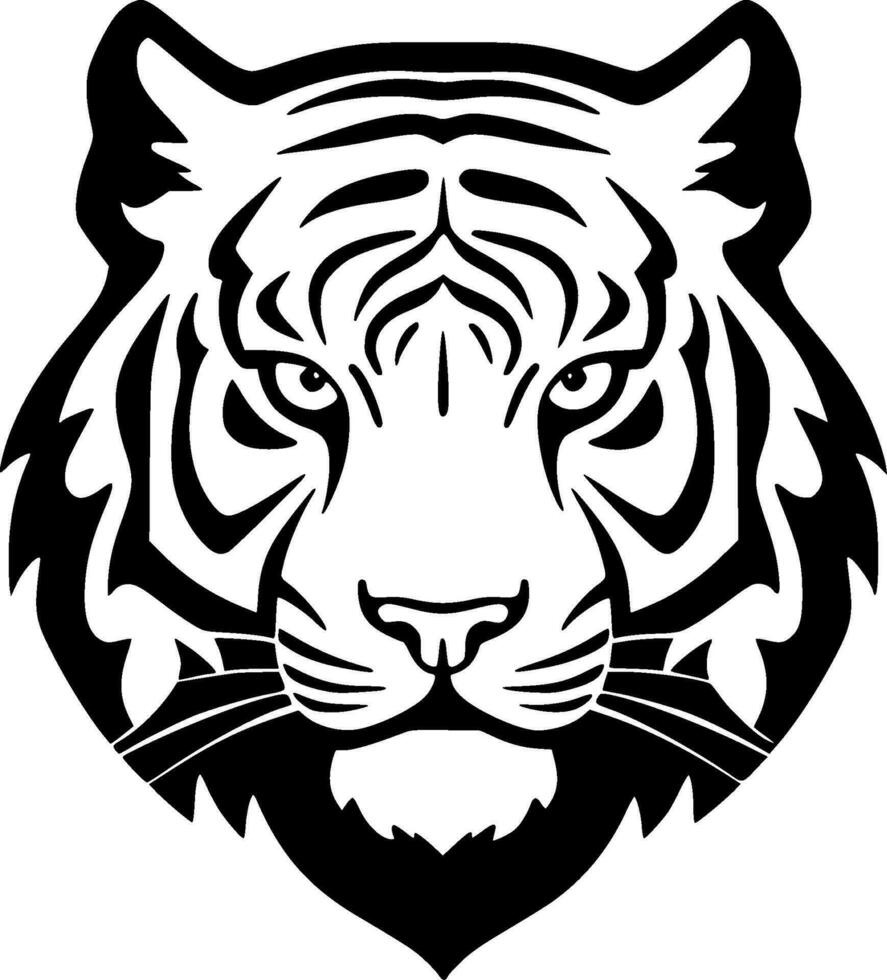 Tiger, Minimalist and Simple Silhouette - Vector illustration