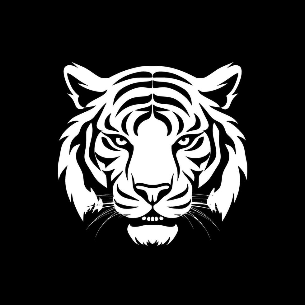 Tigre - minimalista y plano logo - vector ilustración