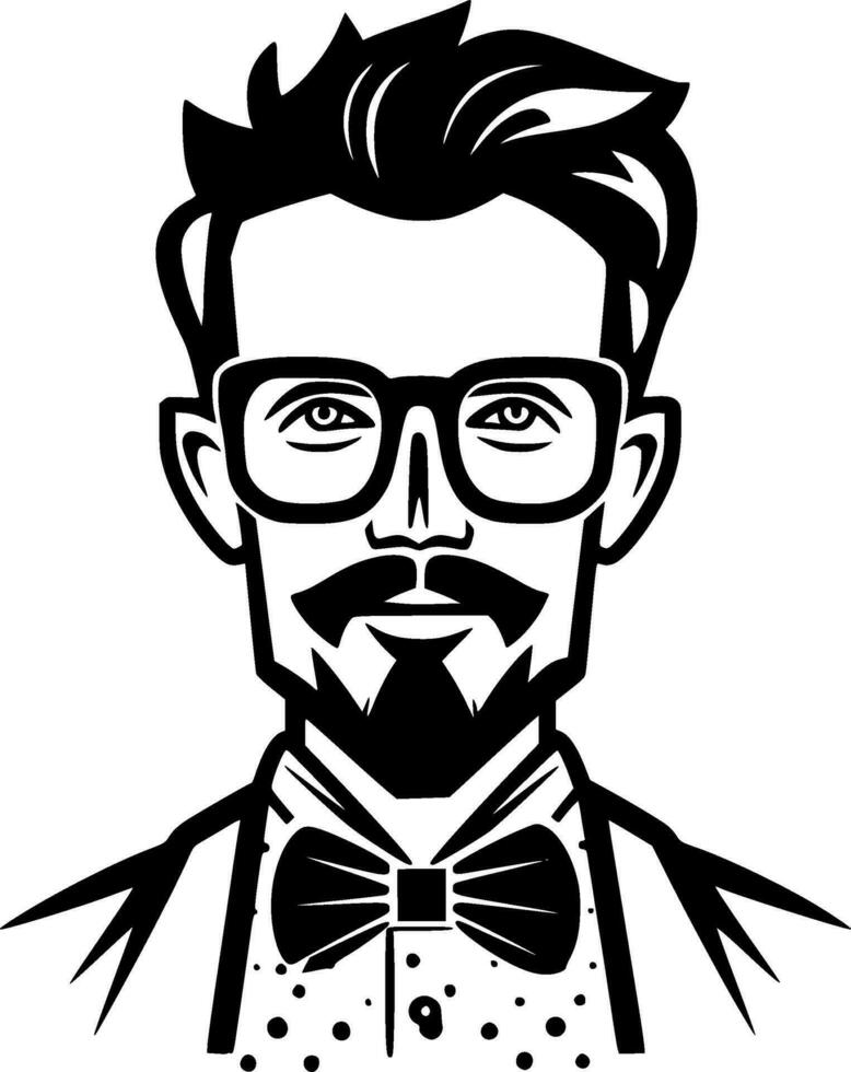 profesor - negro y blanco aislado icono - vector ilustración