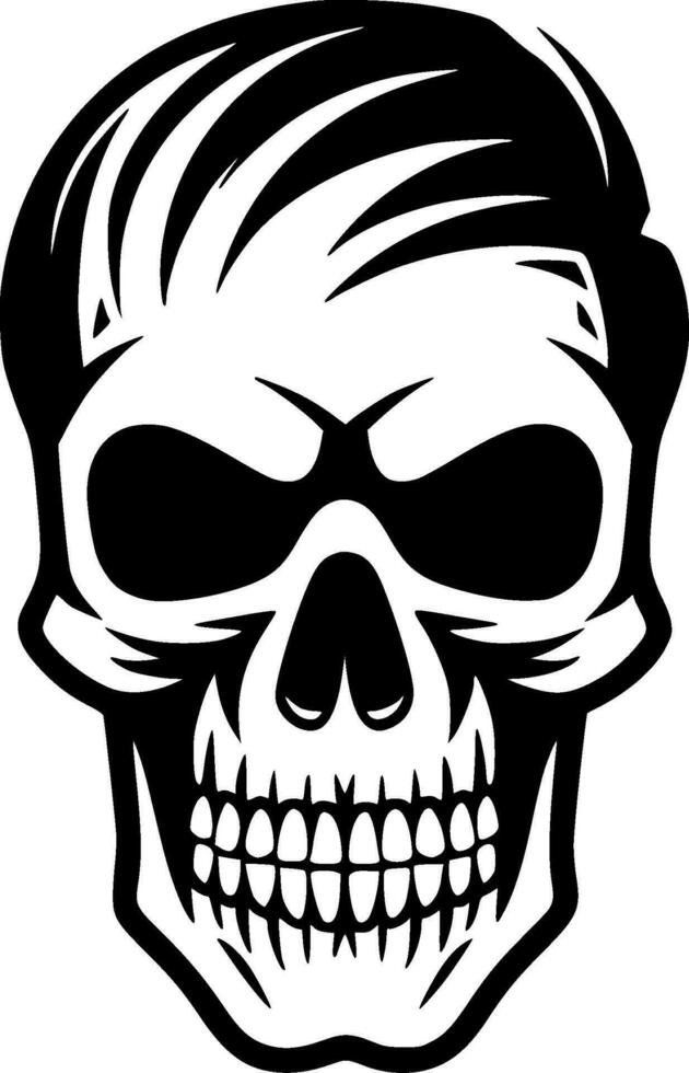 Skull - Black and White Isolated Icon - Vector illustration