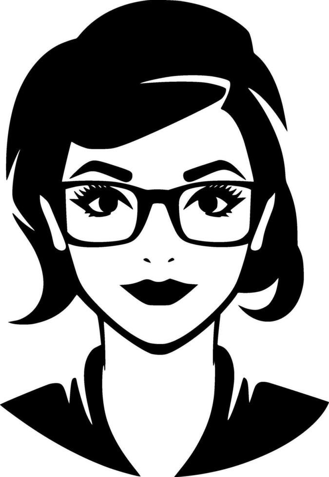 Teacher - Black and White Isolated Icon - Vector illustration