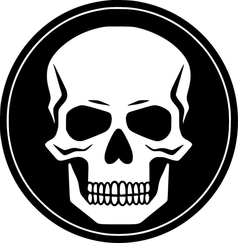 Skull - Black and White Isolated Icon - Vector illustration 27301252