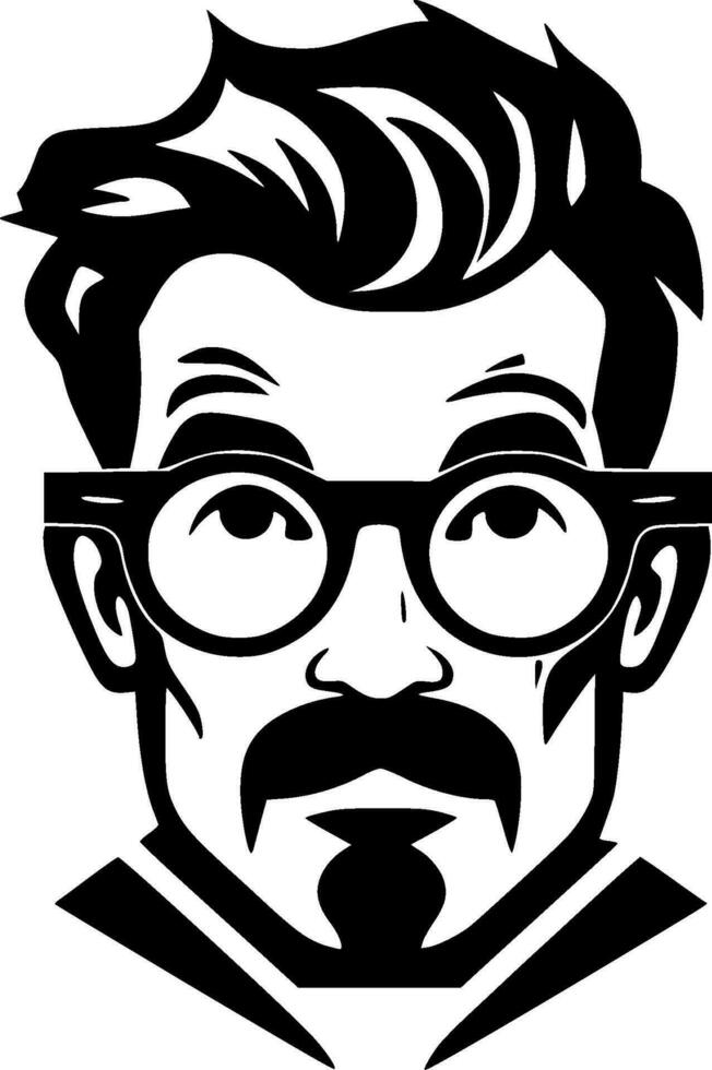 Teacher - Black and White Isolated Icon - Vector illustration