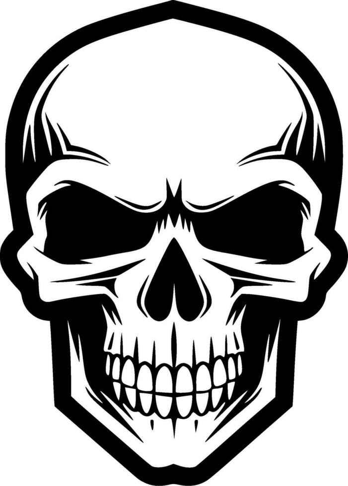 Skull, Minimalist and Simple Silhouette - Vector illustration