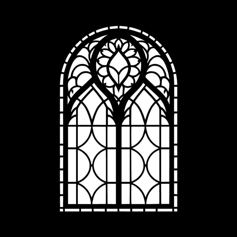 Stained Glass, Minimalist and Simple Silhouette - Vector illustration