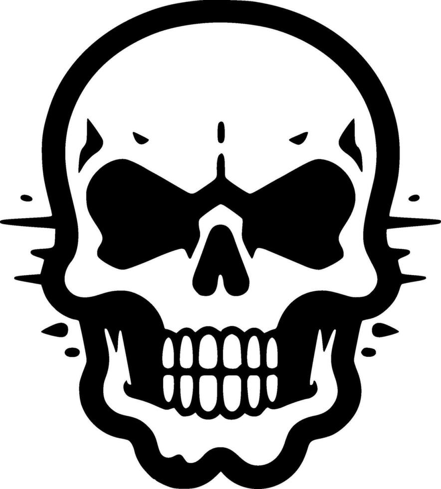 Skull, Minimalist and Simple Silhouette - Vector illustration