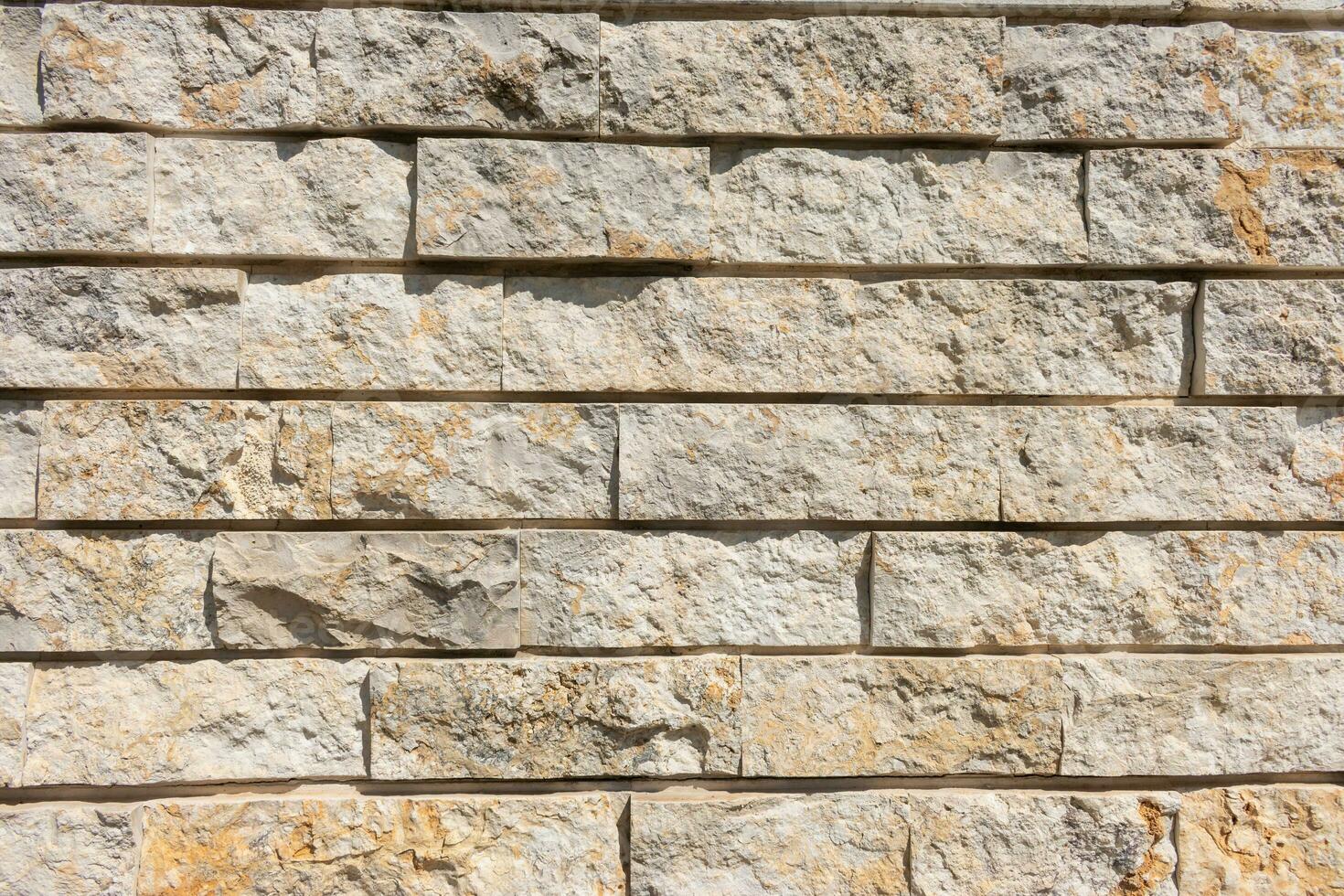 hormigón rectangular Roca pared textura foto