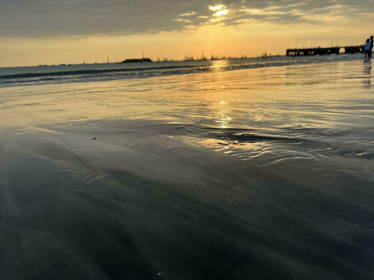 Sunset on the beach photo