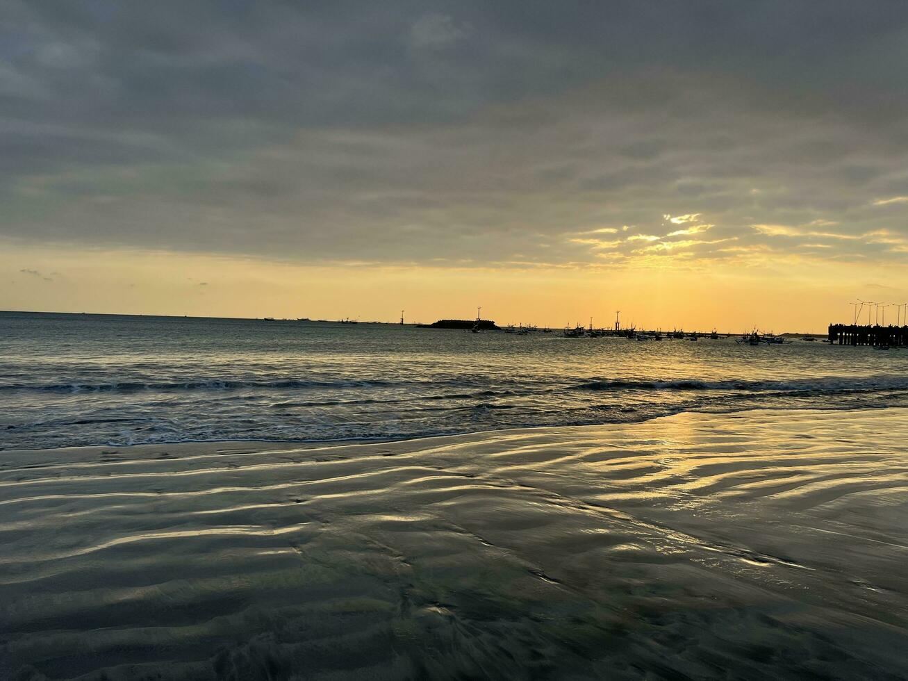 Sunset on the beach photo