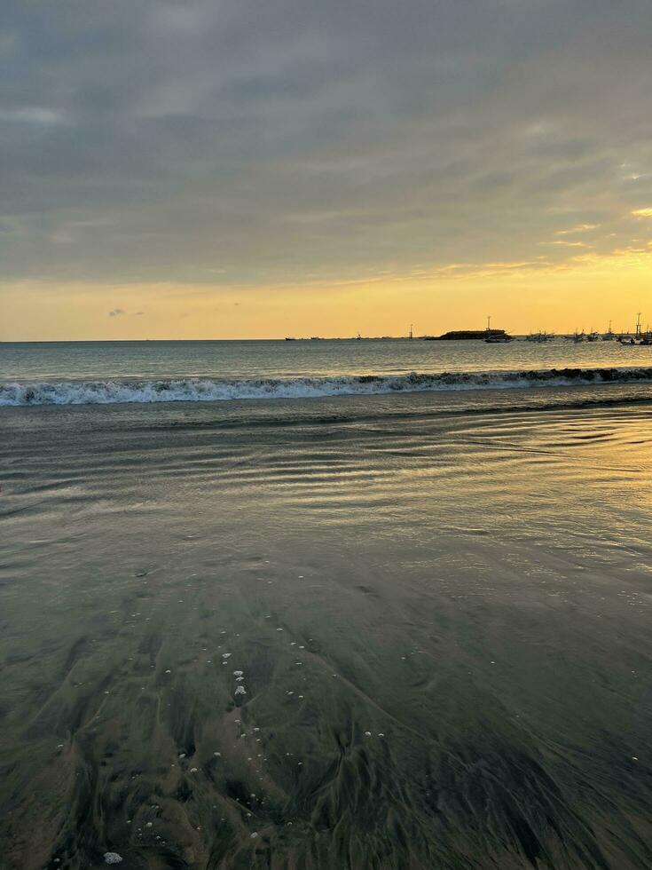 Sunset on the beach photo