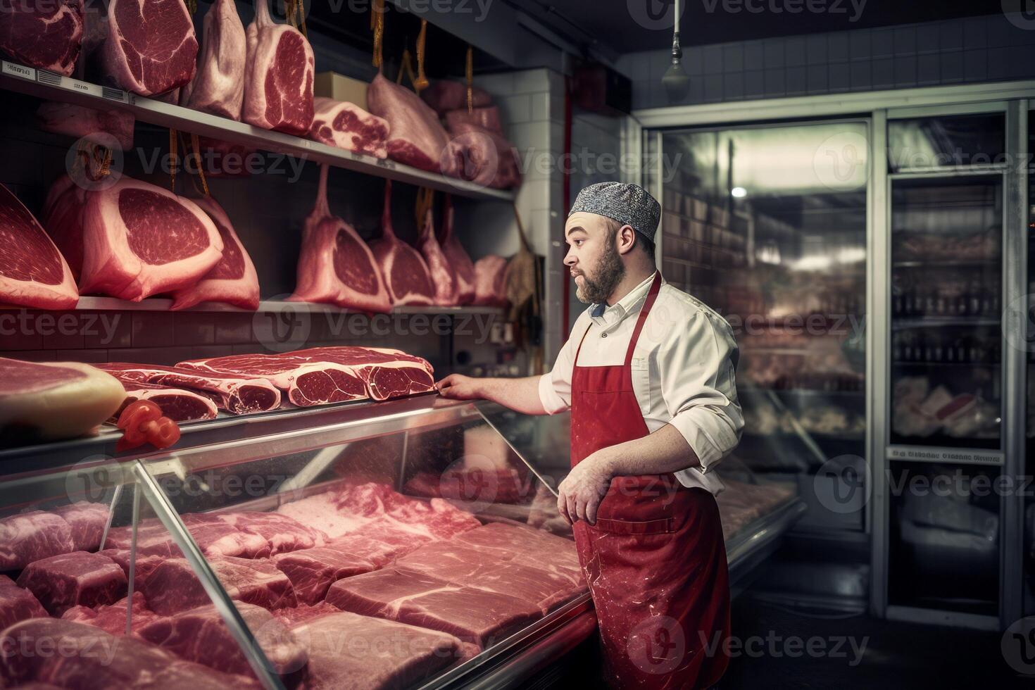 Carnicero carne. generar ai foto